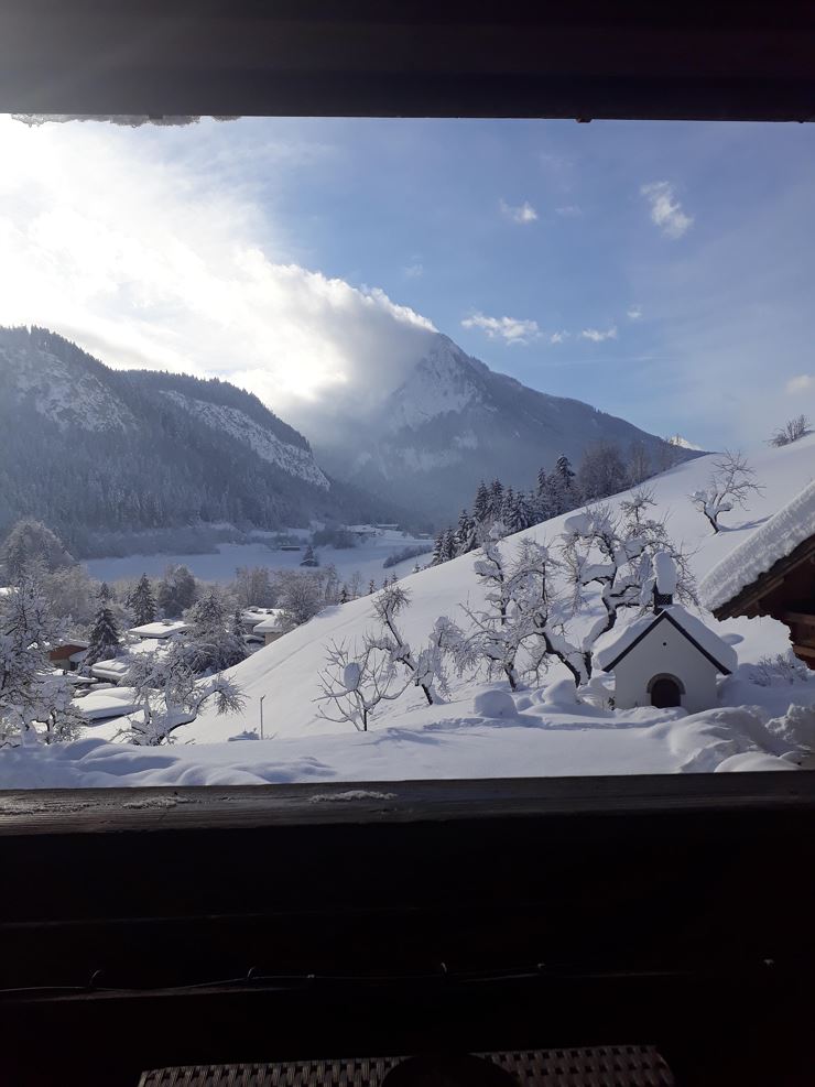 Sicht von Ihrem Balkon aus-Winter